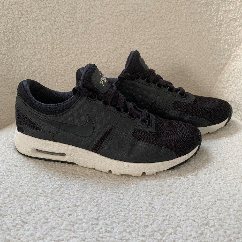 Nike Air Max Zero Sneakers Women's Size 7.5 Black / Black Sail 857661-002